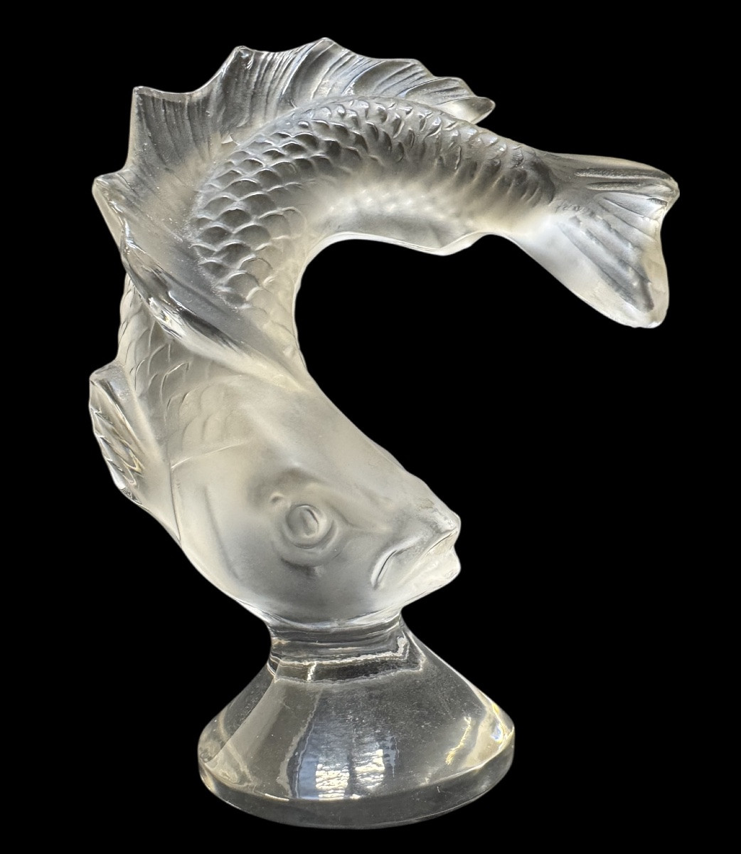 Lalique - Crystal Koi Carp Stamp -photo-2