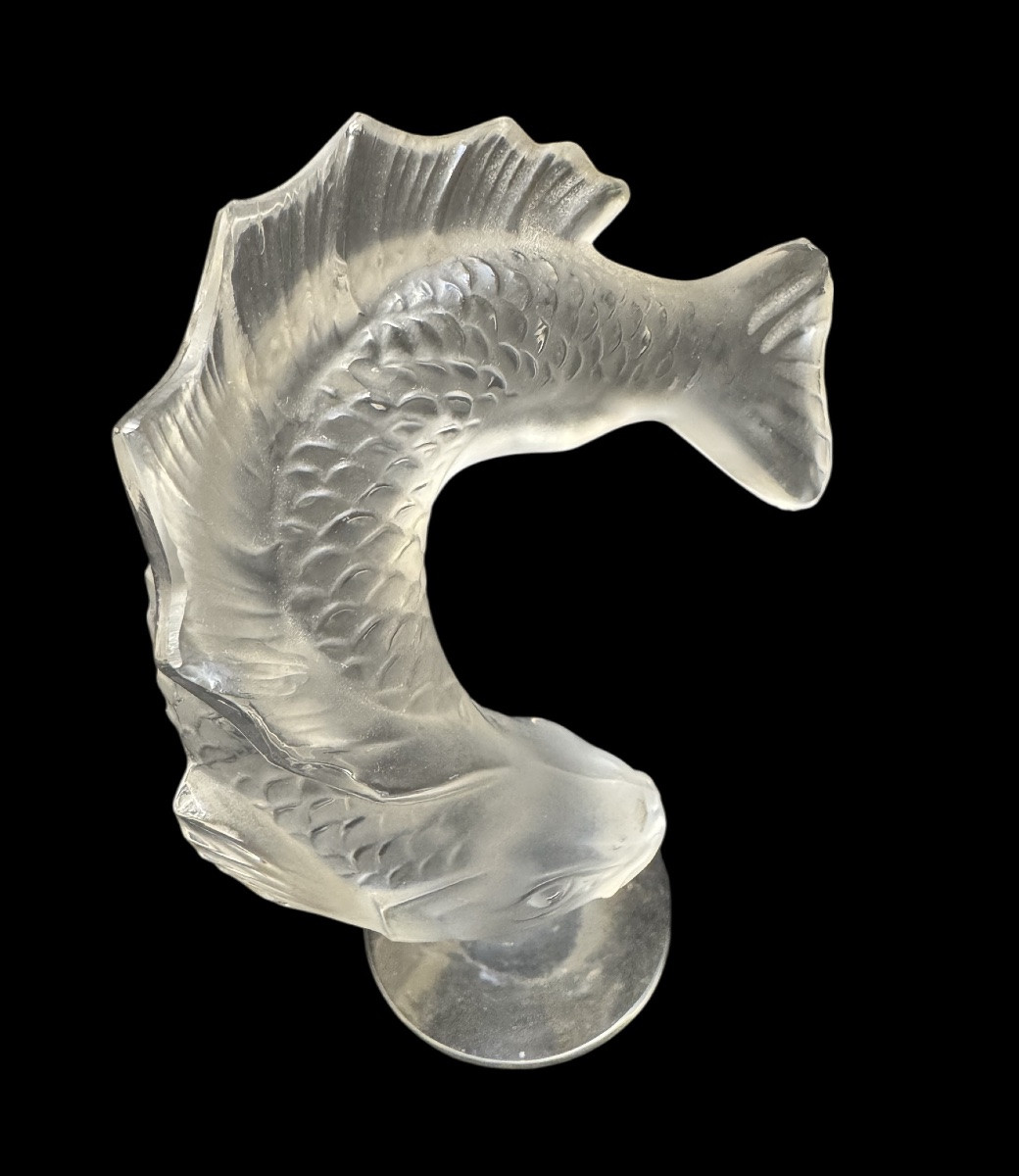 Lalique - Crystal Koi Carp Stamp -photo-3