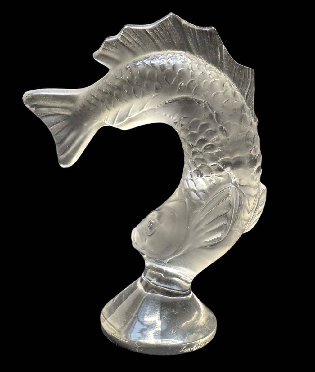 Lalique - Crystal Koi Carp Stamp -photo-1