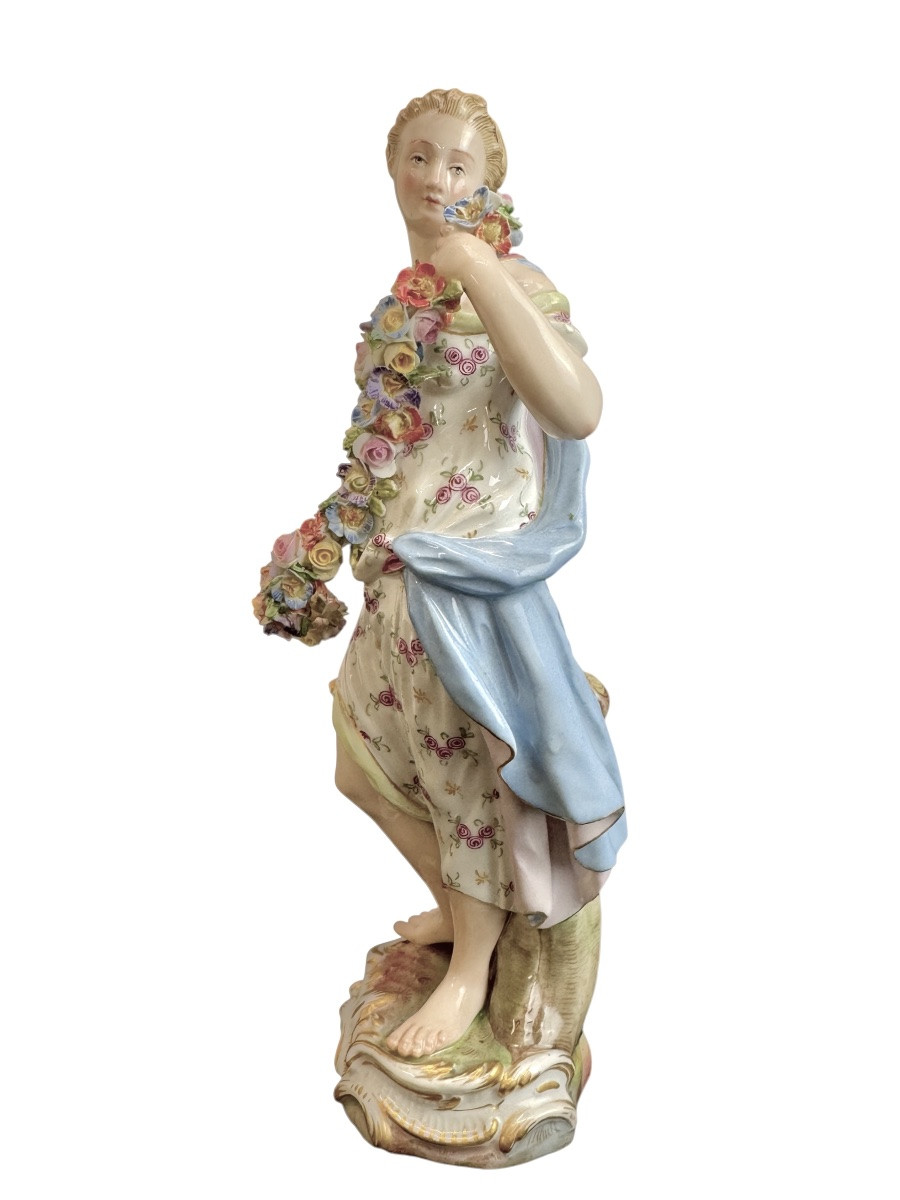 Meissen - Porcelain Figure Allegory Of Spring-photo-2