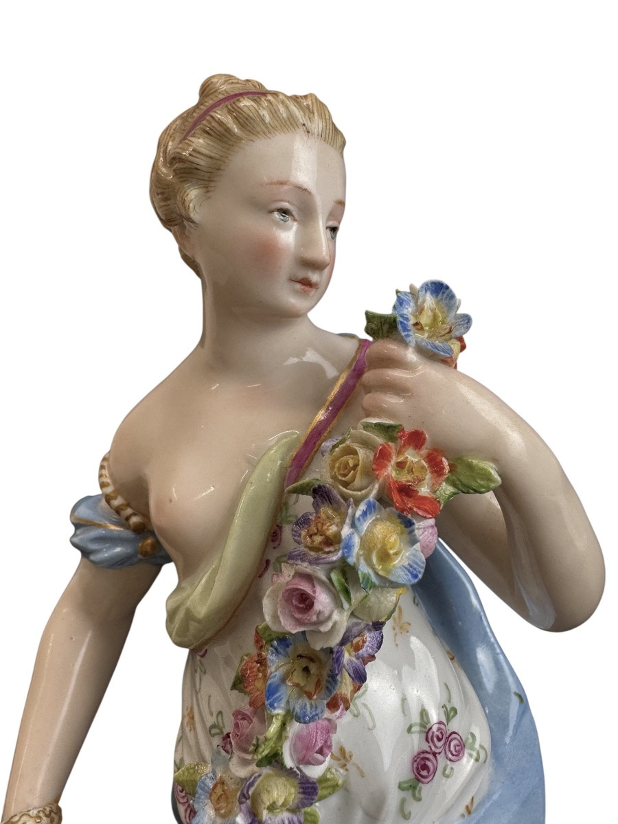 Meissen - Porcelain Figure Allegory Of Spring-photo-5