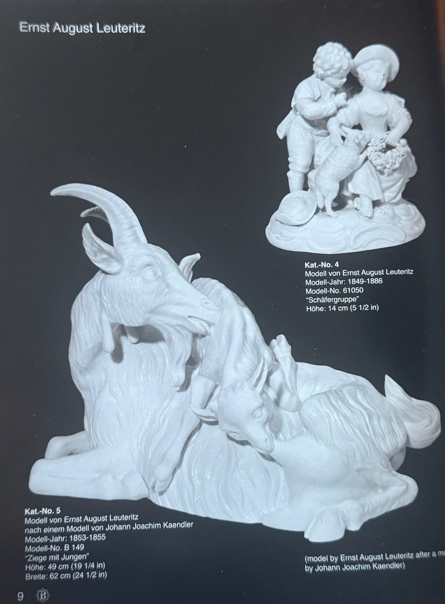 Meissen - Porcelain Group Of Shepherds-photo-7