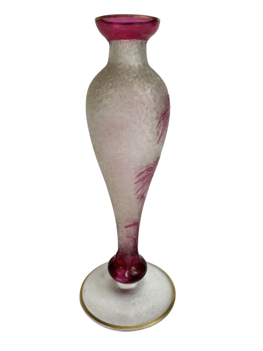 Cristallerie de Saint Louis-  Vase à décor floral -photo-4