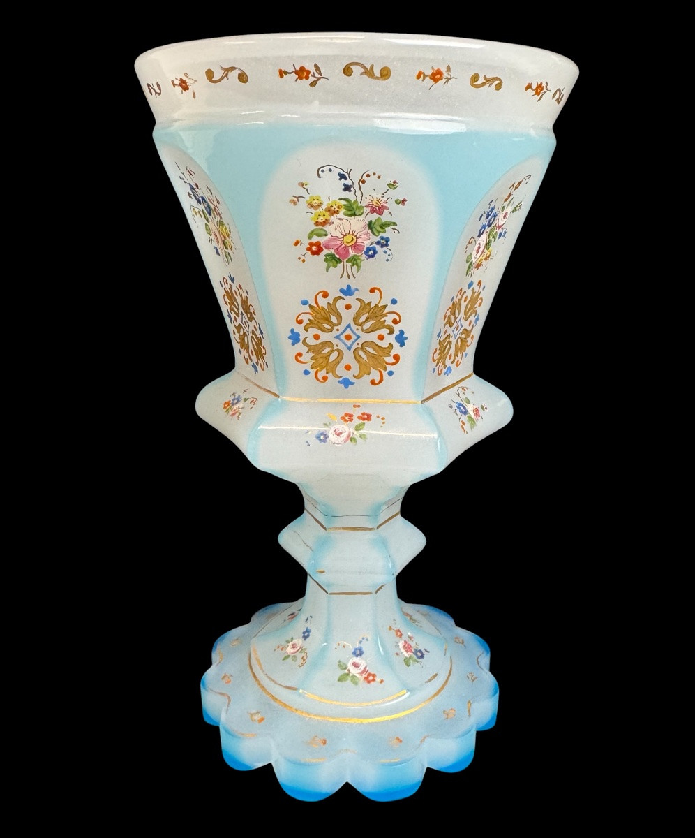 Bohemian Opaline Glass Goblet-photo-2