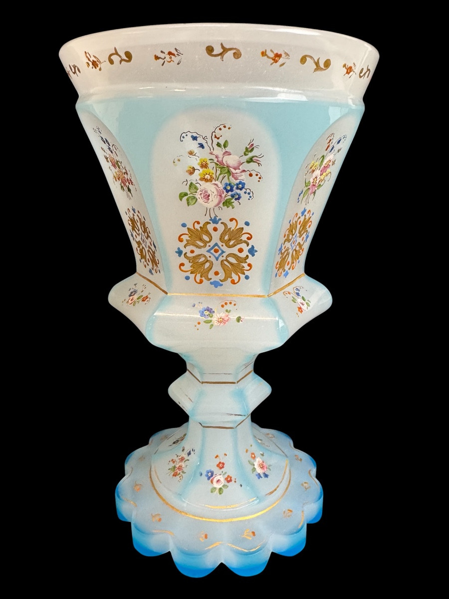 Bohemian Opaline Glass Goblet