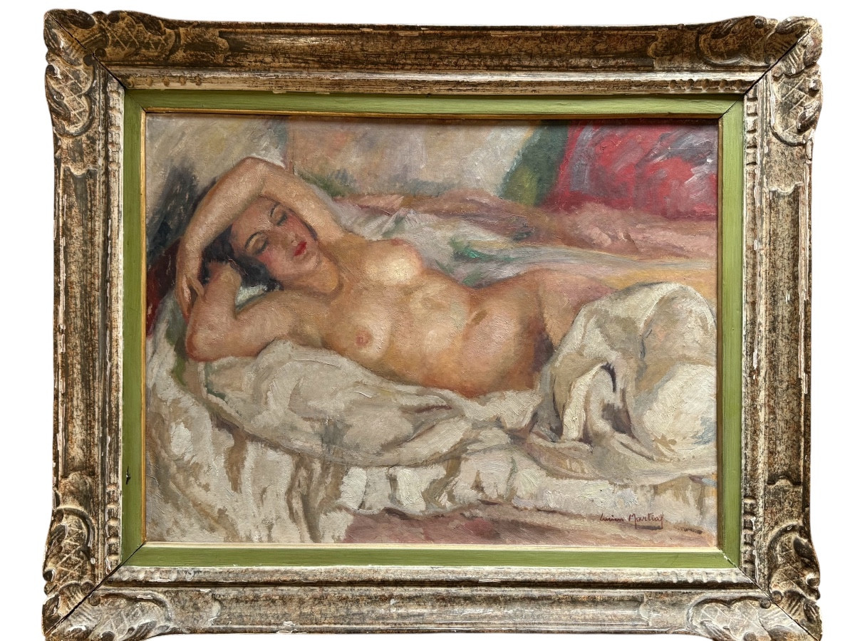 Lucien Martial - Woman Lying On Sheets