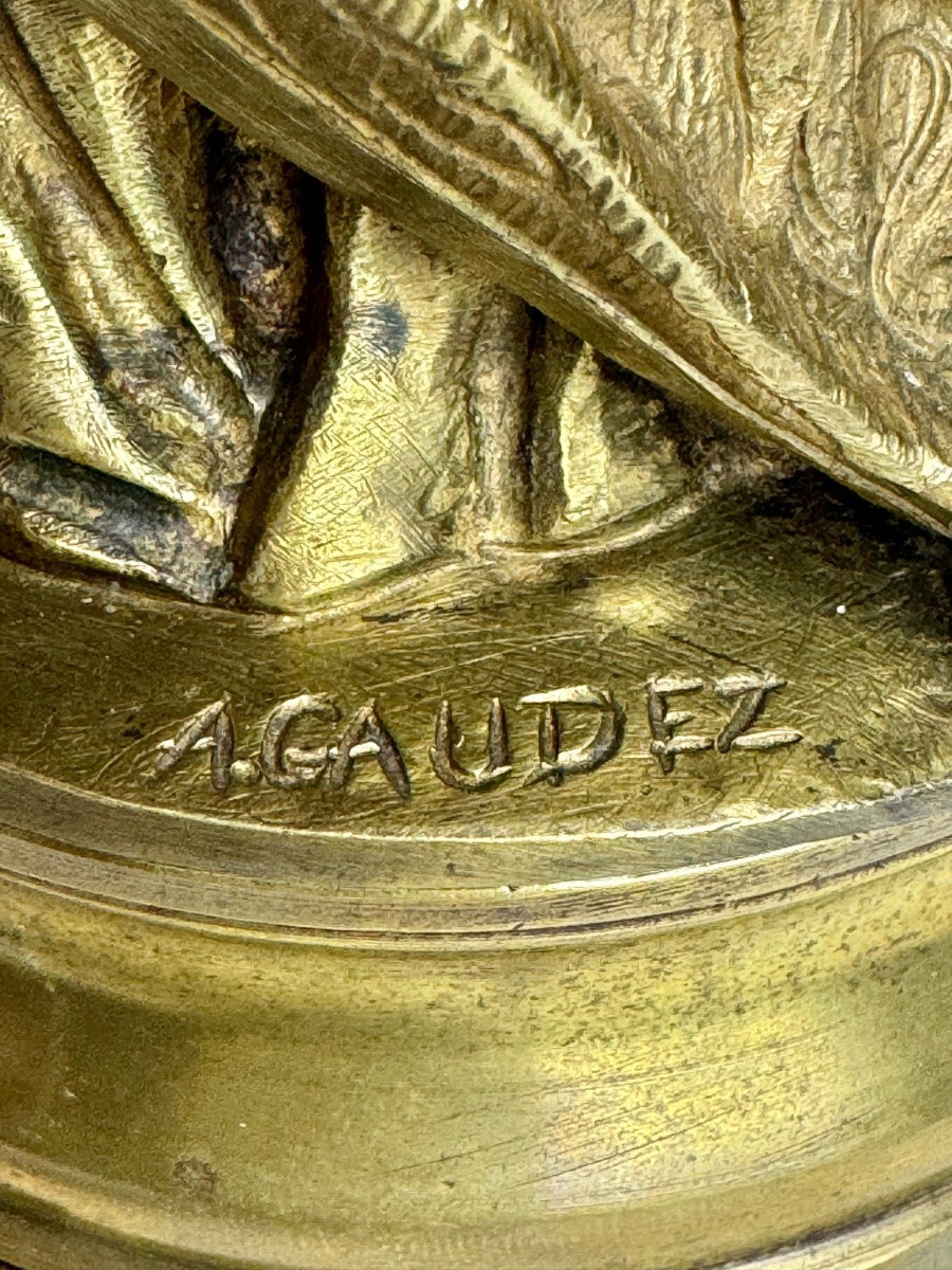 A. Gaudez sculpture en bronze La Bonté-photo-4