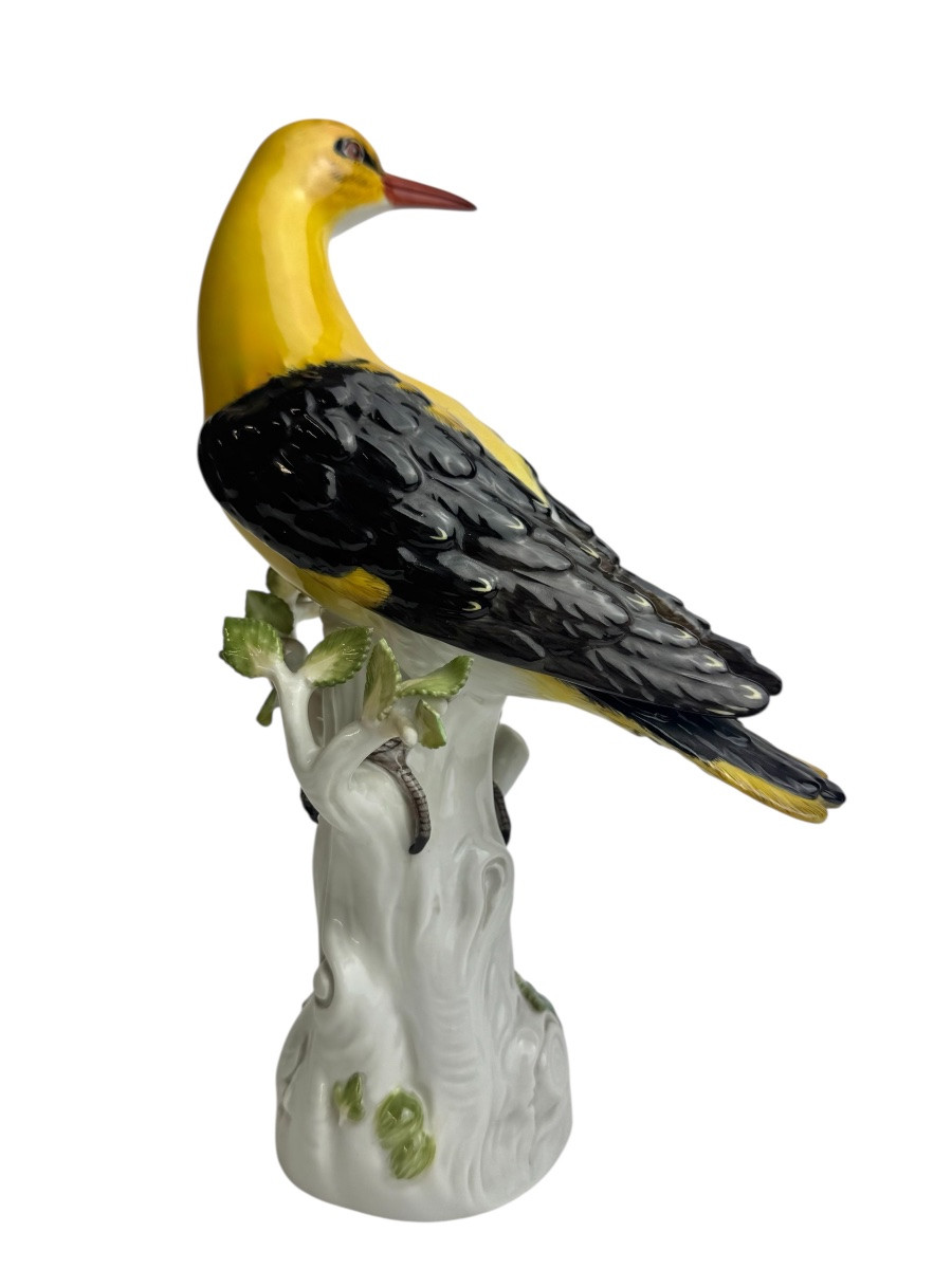 Meissen - Figure en porcelaine « Loriot doré sur un tronc »-photo-4