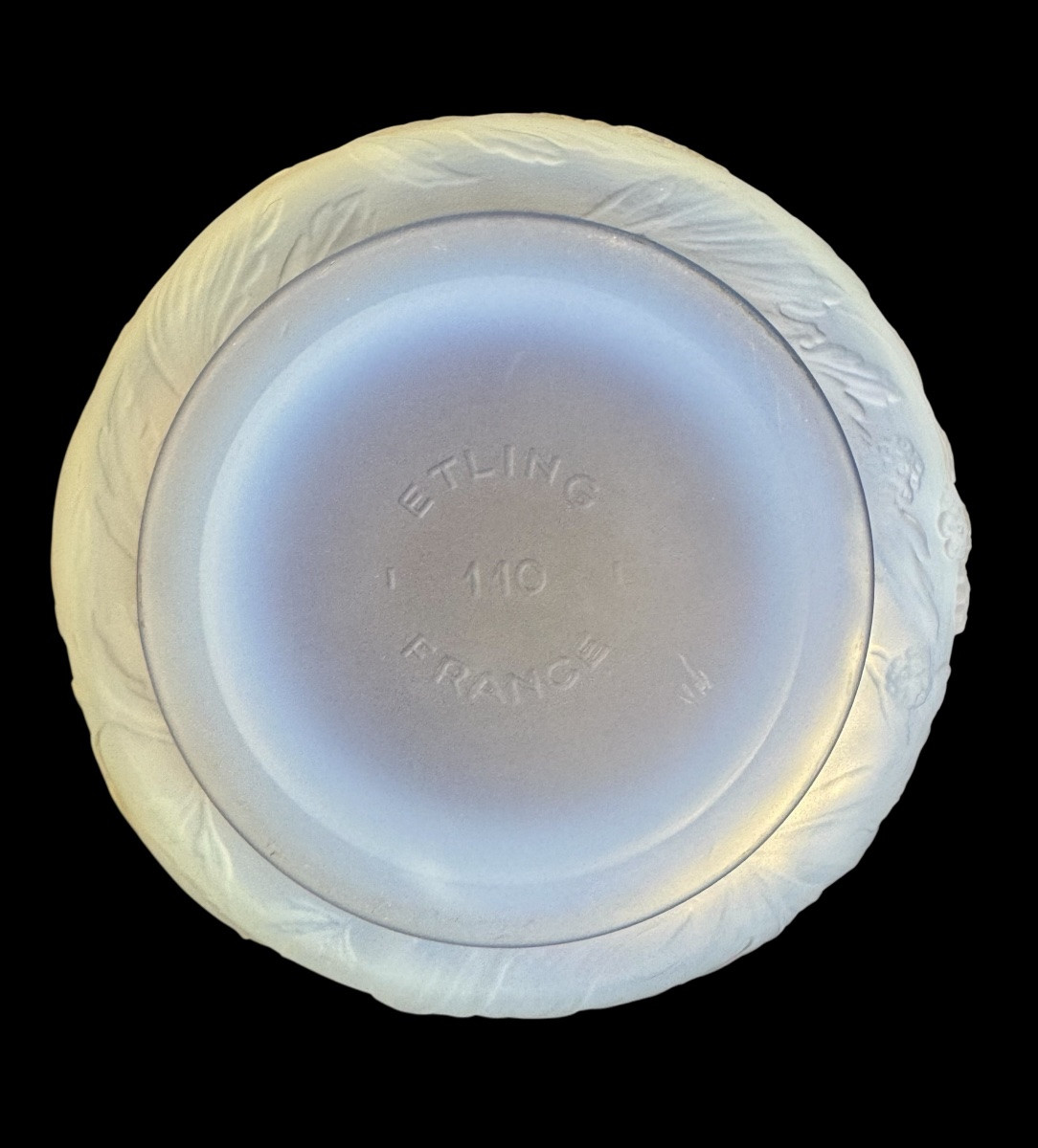 Etling - Bonbonnière opalescent à décor de framboises -photo-3