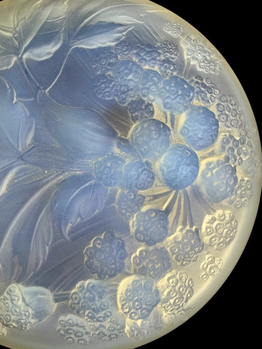 Etling - Bonbonnière opalescent à décor de framboises -photo-2