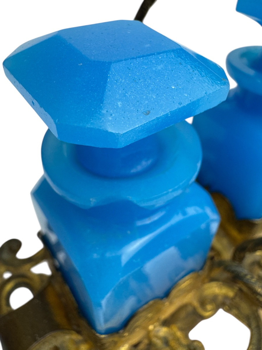 Nécessaire à parfum en opaline monture pomponne-photo-4