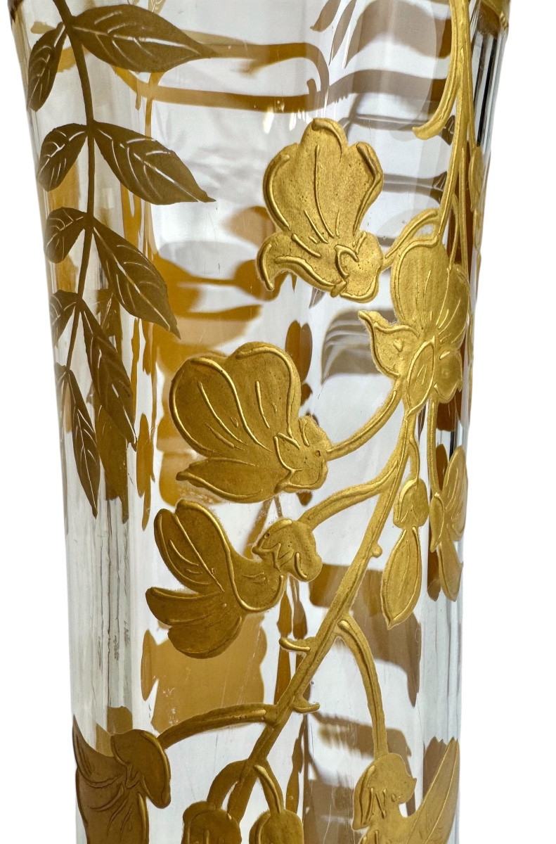 Baccarat - pair de vases à décor des glycines -photo-1