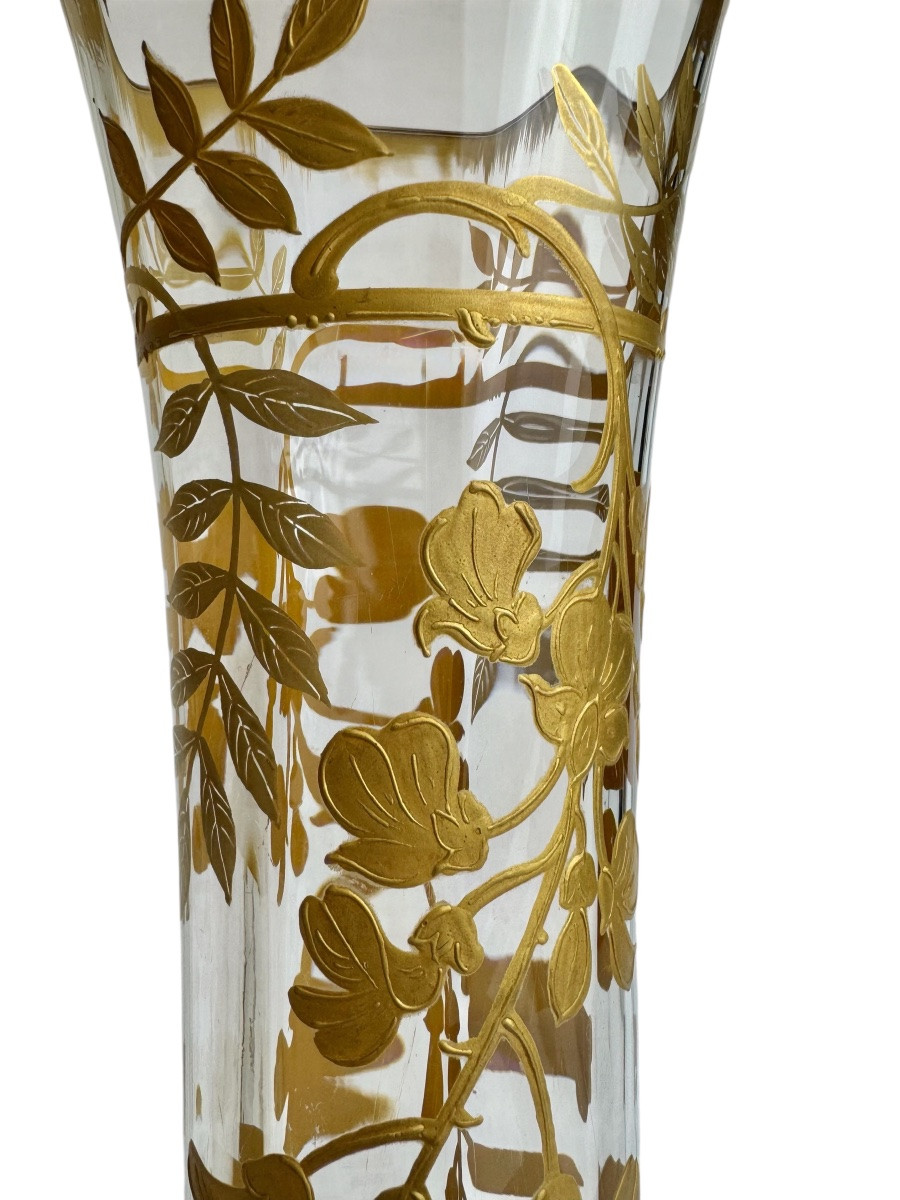 Baccarat - pair de vases à décor des glycines -photo-2