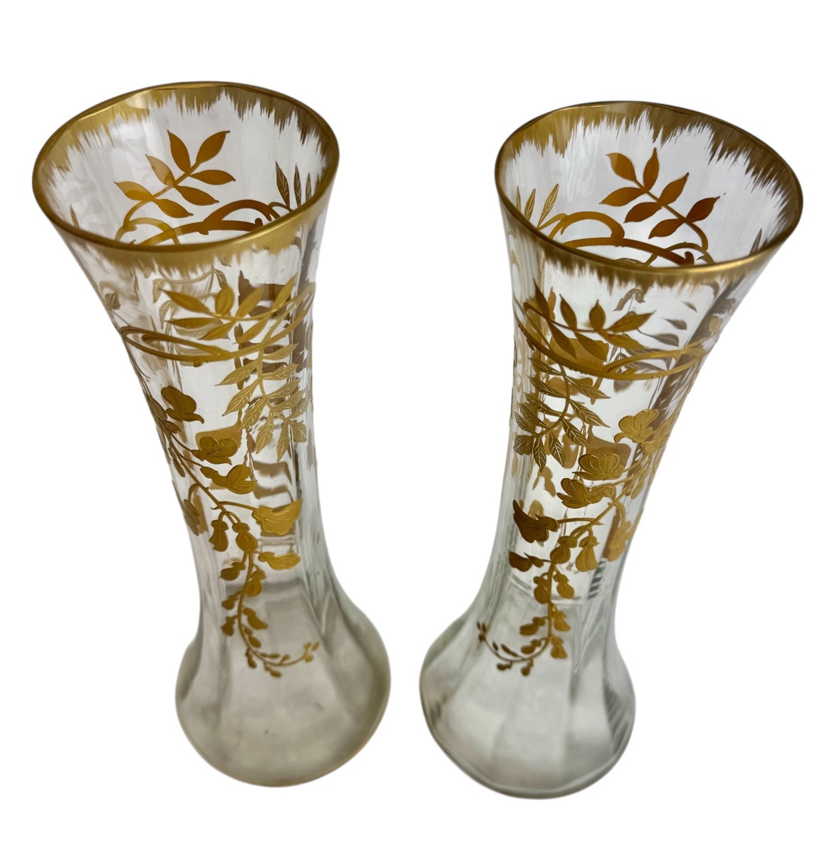 Baccarat - pair de vases à décor des glycines -photo-4
