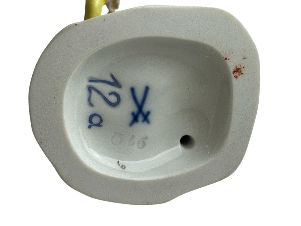 Meissen - Porcelain Figurine Of A Monkey With Chopsticks From The Monkey Orchestra Series-photo-5