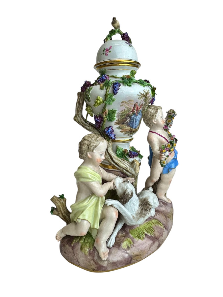 Meissen - Pot-pourri avec des Cupidons-photo-2