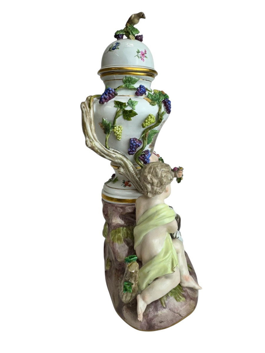 Meissen - Pot-pourri avec des Cupidons-photo-3