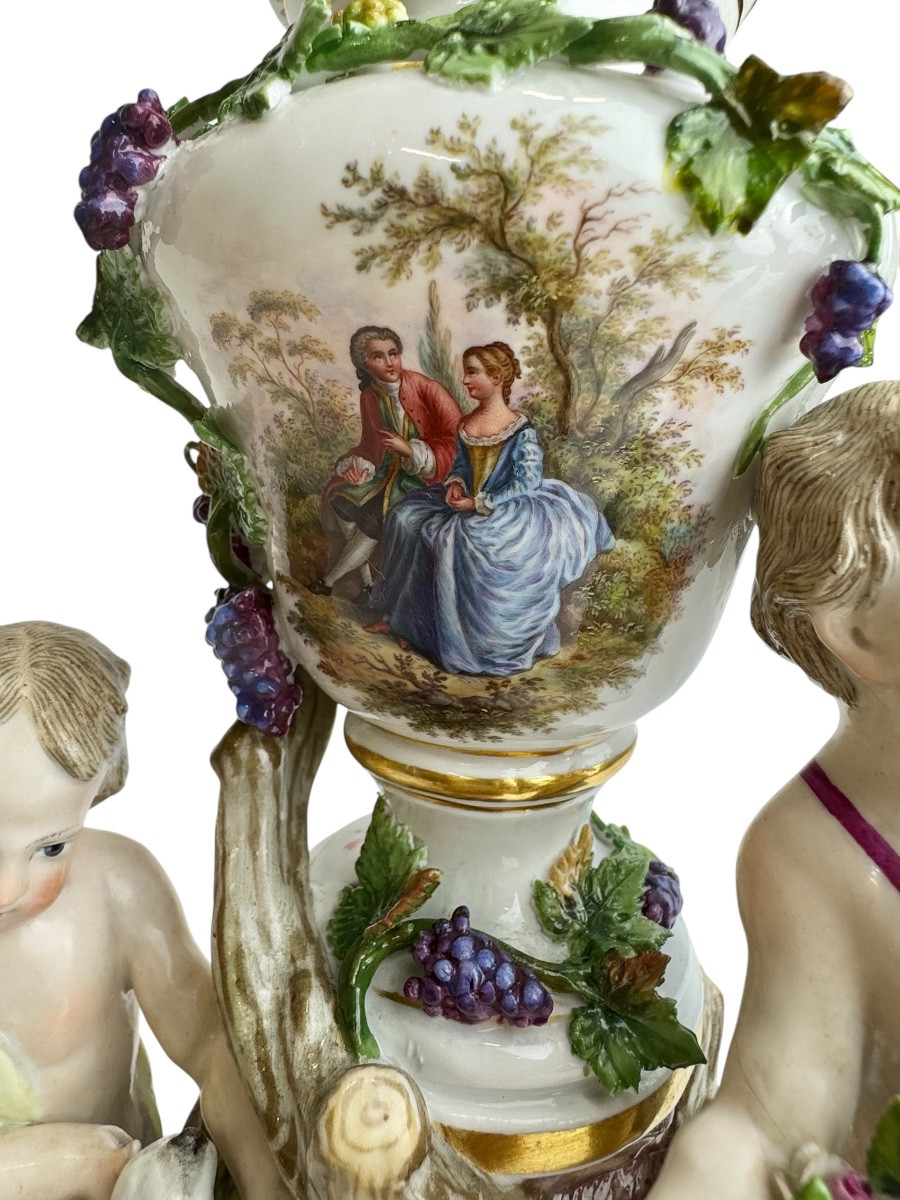 Meissen - Pot-pourri avec des Cupidons-photo-4