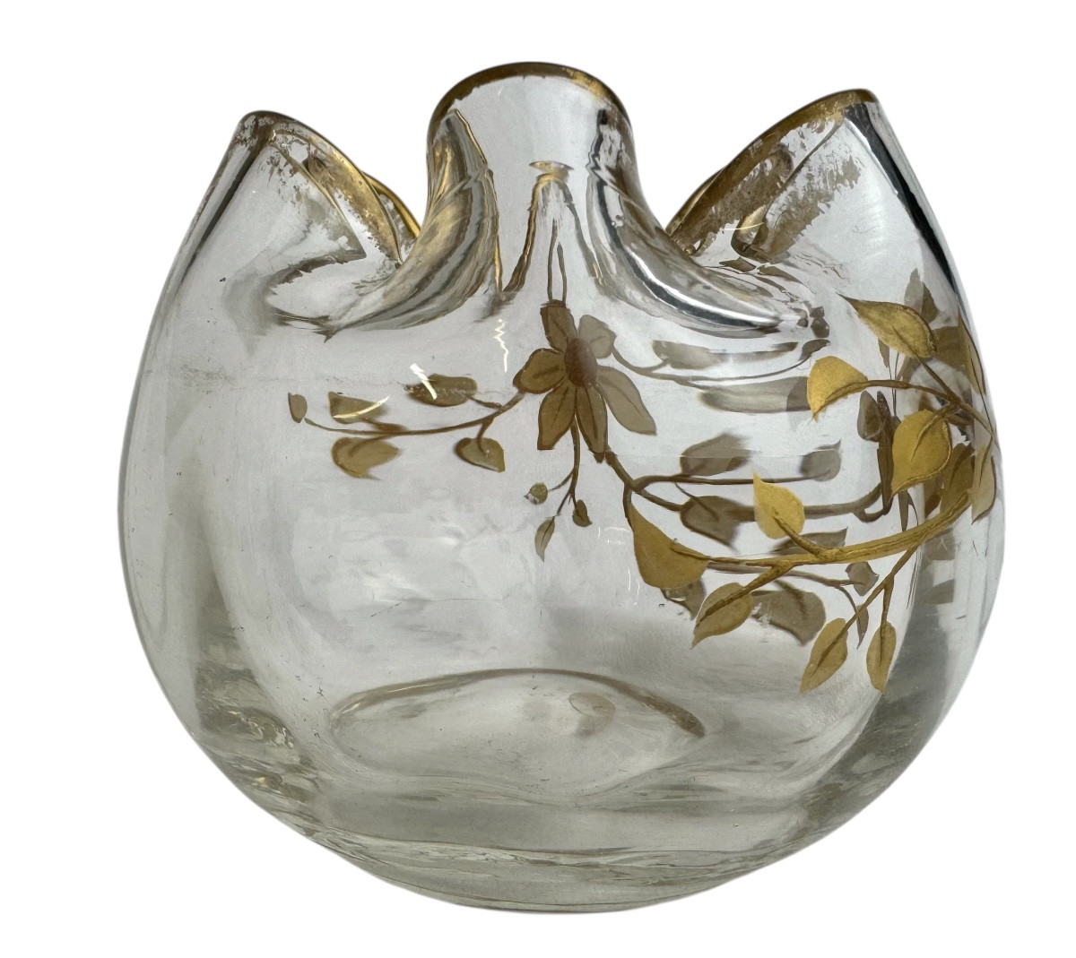 Saint Louis - vase boule à décor des clématites-photo-4