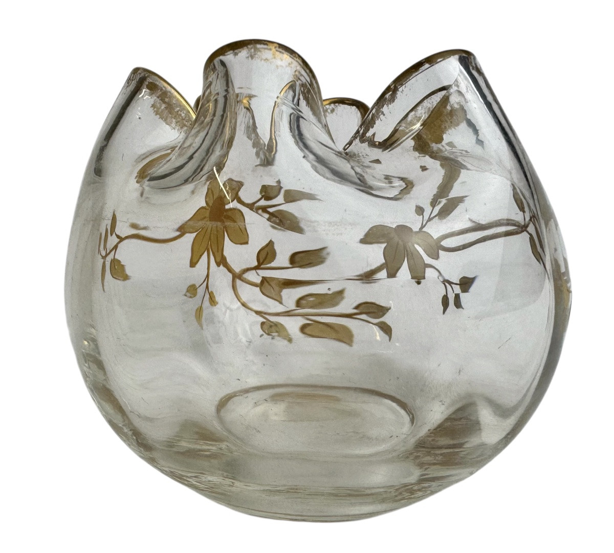 Saint Louis - vase boule à décor des clématites-photo-1