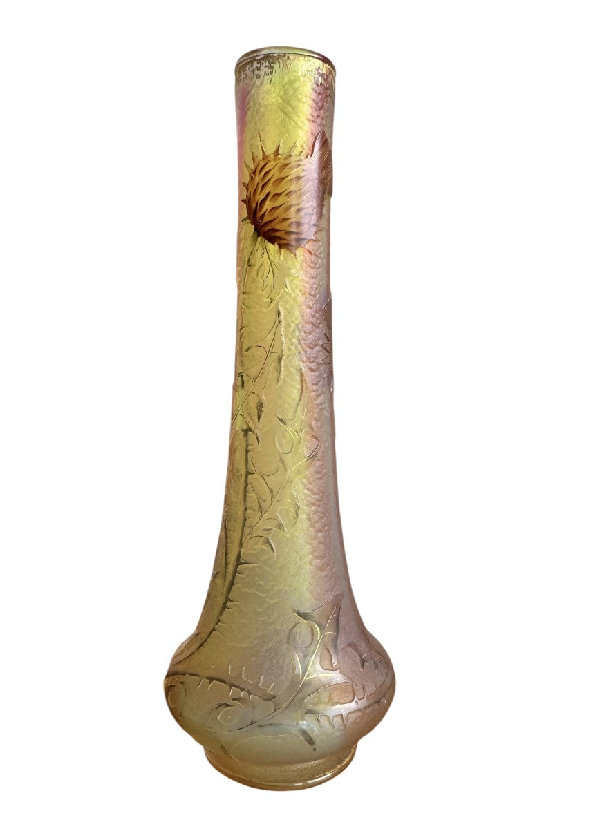 Daum - Vase à décor des Chardons-photo-2