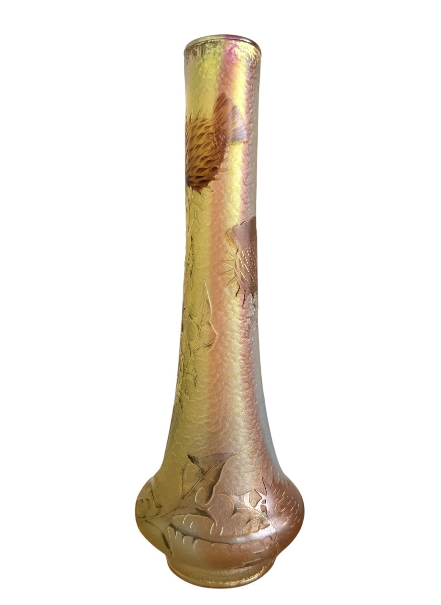 Daum - Vase à décor des Chardons-photo-3