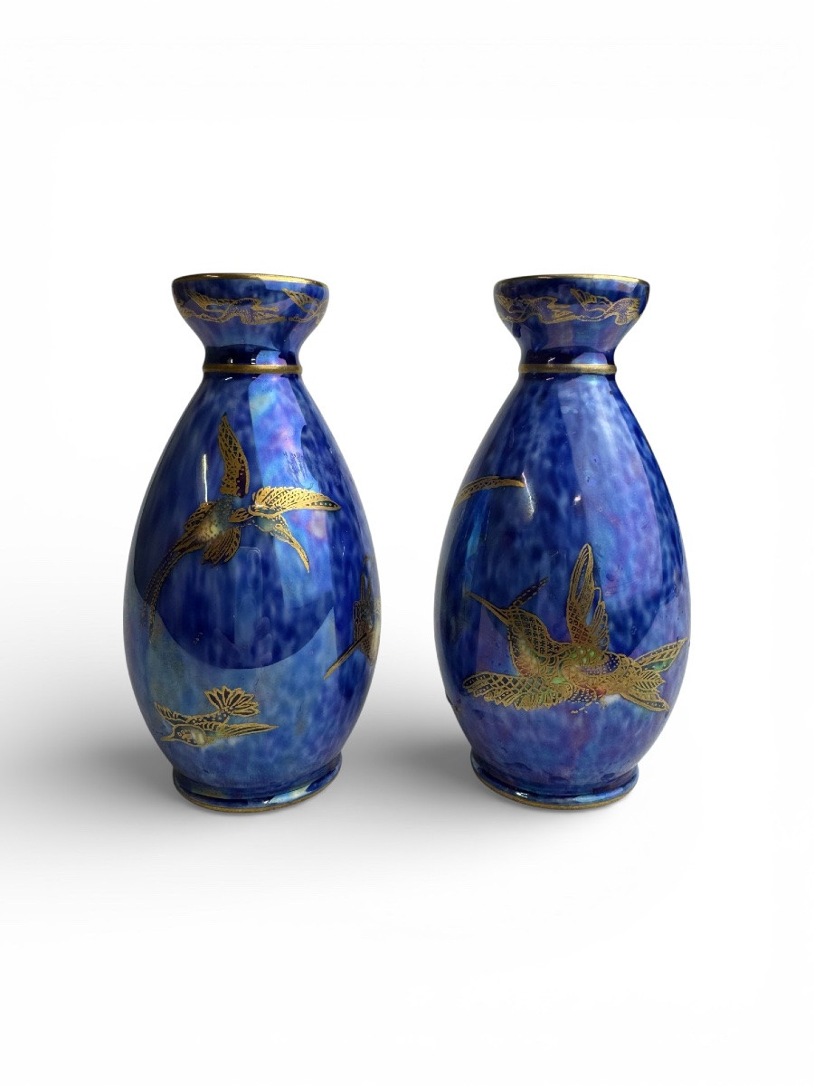 Pair de vases Wedgwood Ordinary Lustre par Daisy Makeig-Jones-photo-2