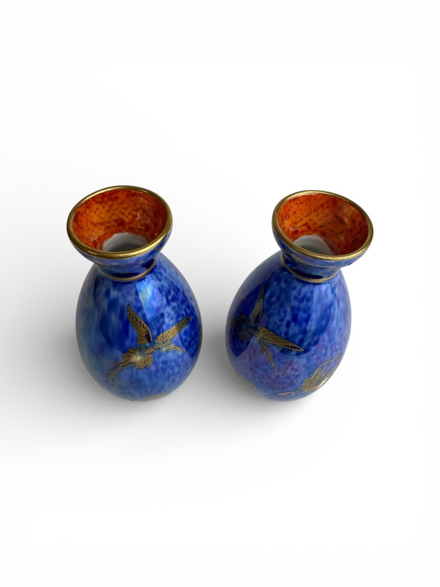 Pair de vases Wedgwood Ordinary Lustre par Daisy Makeig-Jones-photo-4