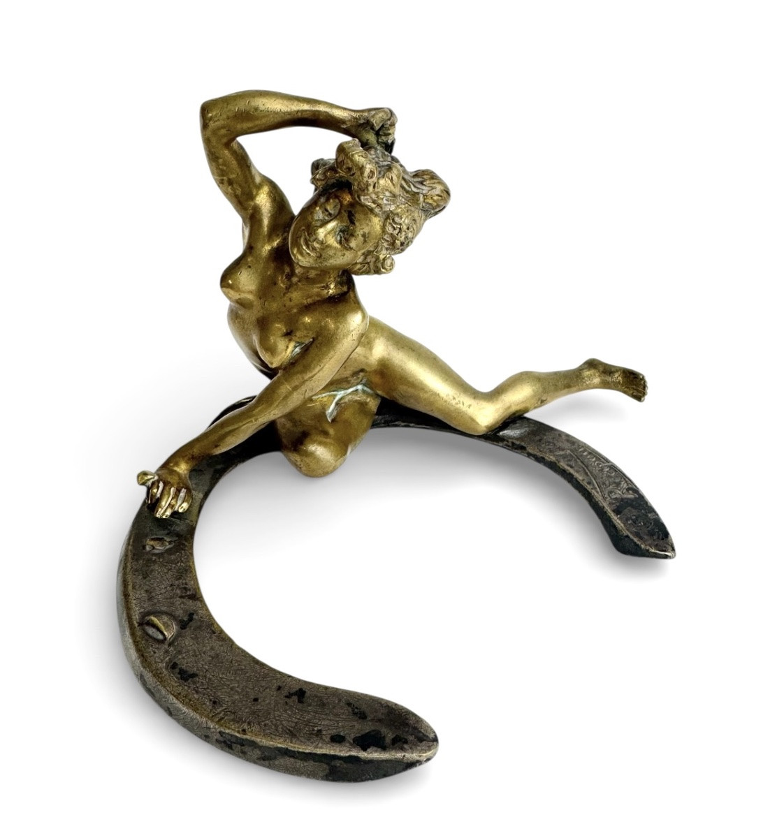 Georges Récipon Bronze Sculpture "lucky Charm"-photo-3