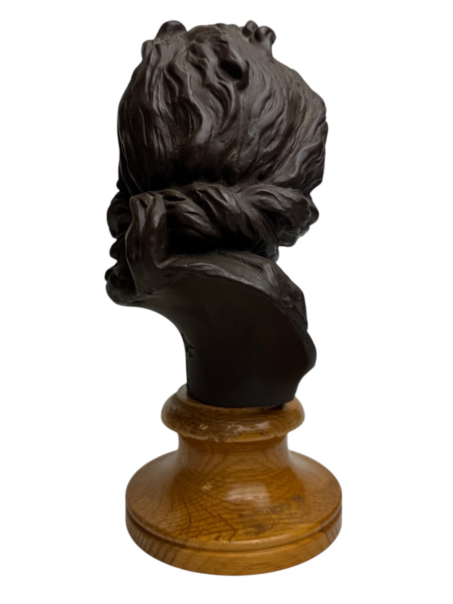 Meissen, buste de Proserpine par Benjamin Thomae en grès brun-photo-3