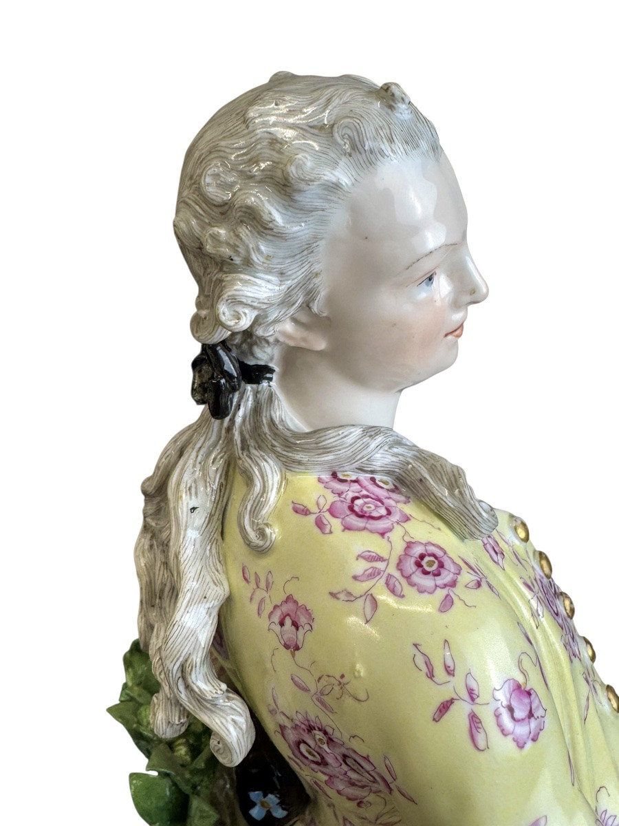 Large Meissen Porcelain Figurines Depicting A Couple Of Gardeners -photo-5