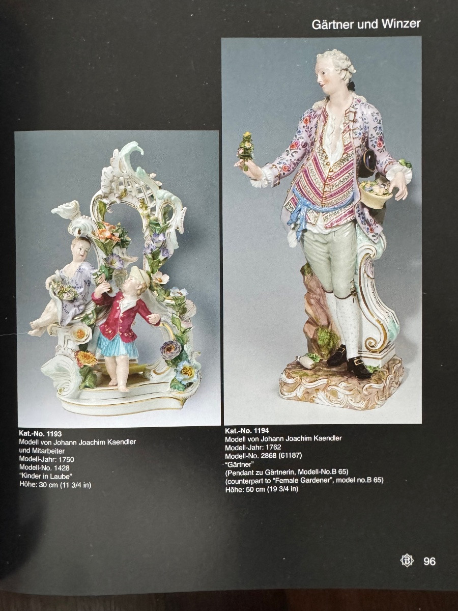Large Meissen Porcelain Figurines Depicting A Couple Of Gardeners -photo-7
