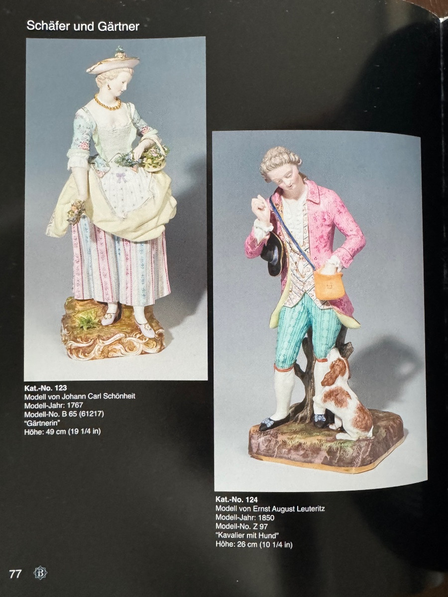 Large Meissen Porcelain Figurines Depicting A Couple Of Gardeners -photo-8