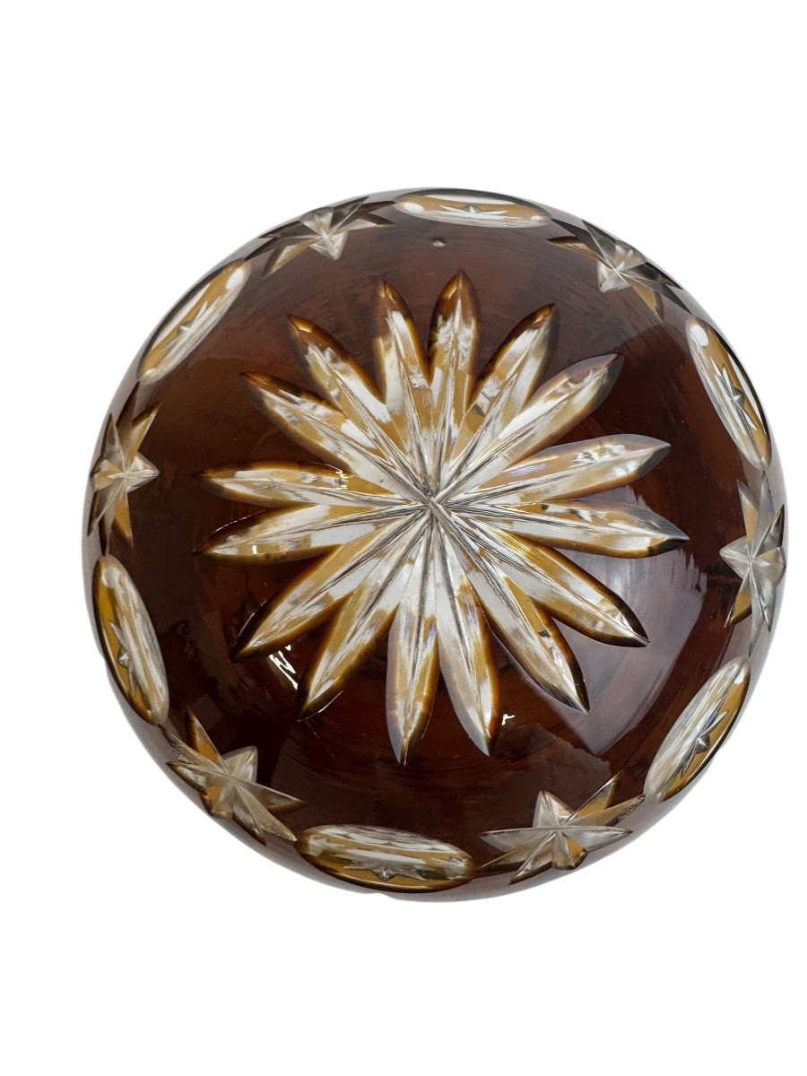 Boule d’escalier en cristal à décor des étoiles -photo-3