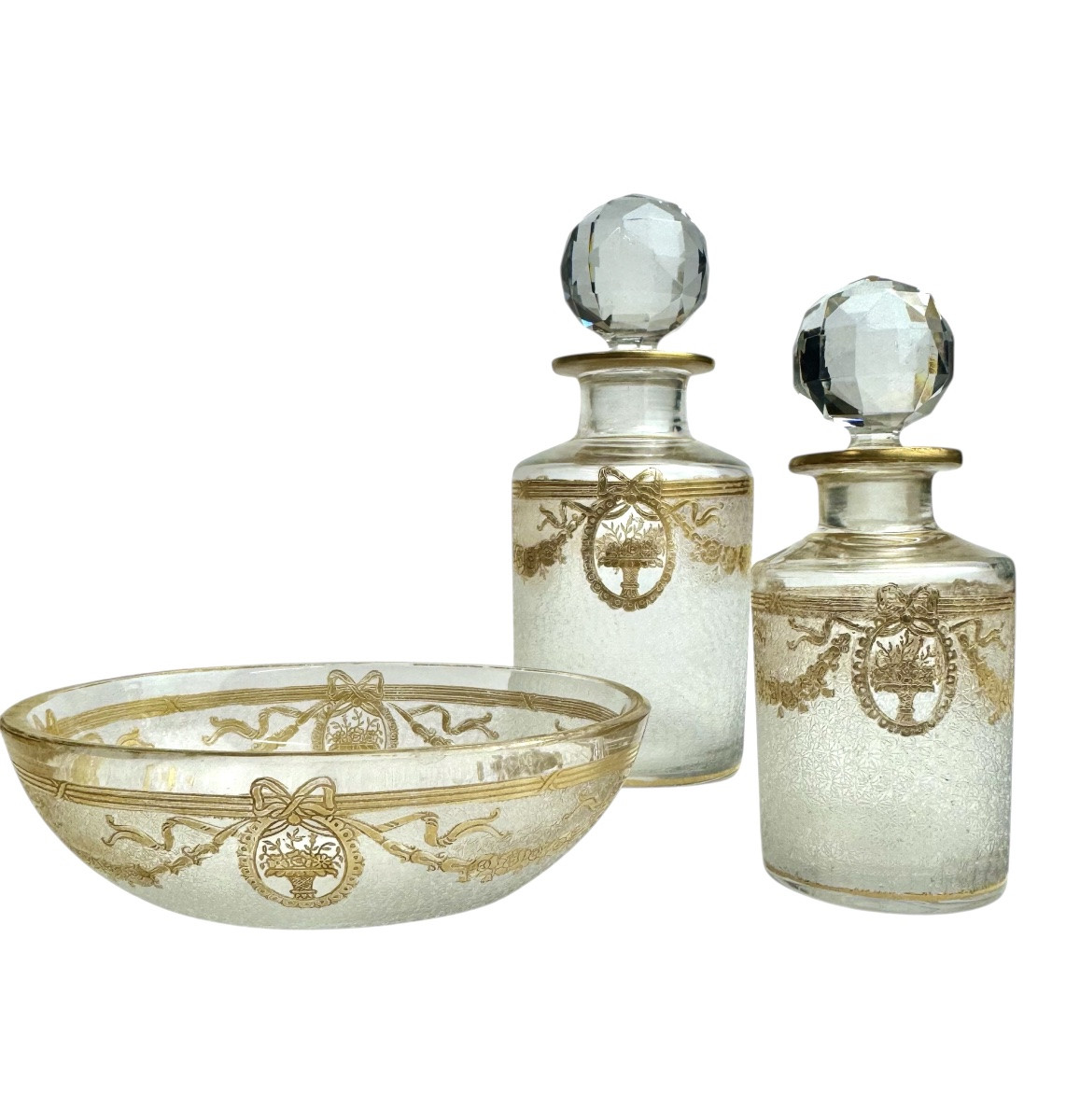 Saint Louis - Empire Style Crystal Toilet Set-photo-4