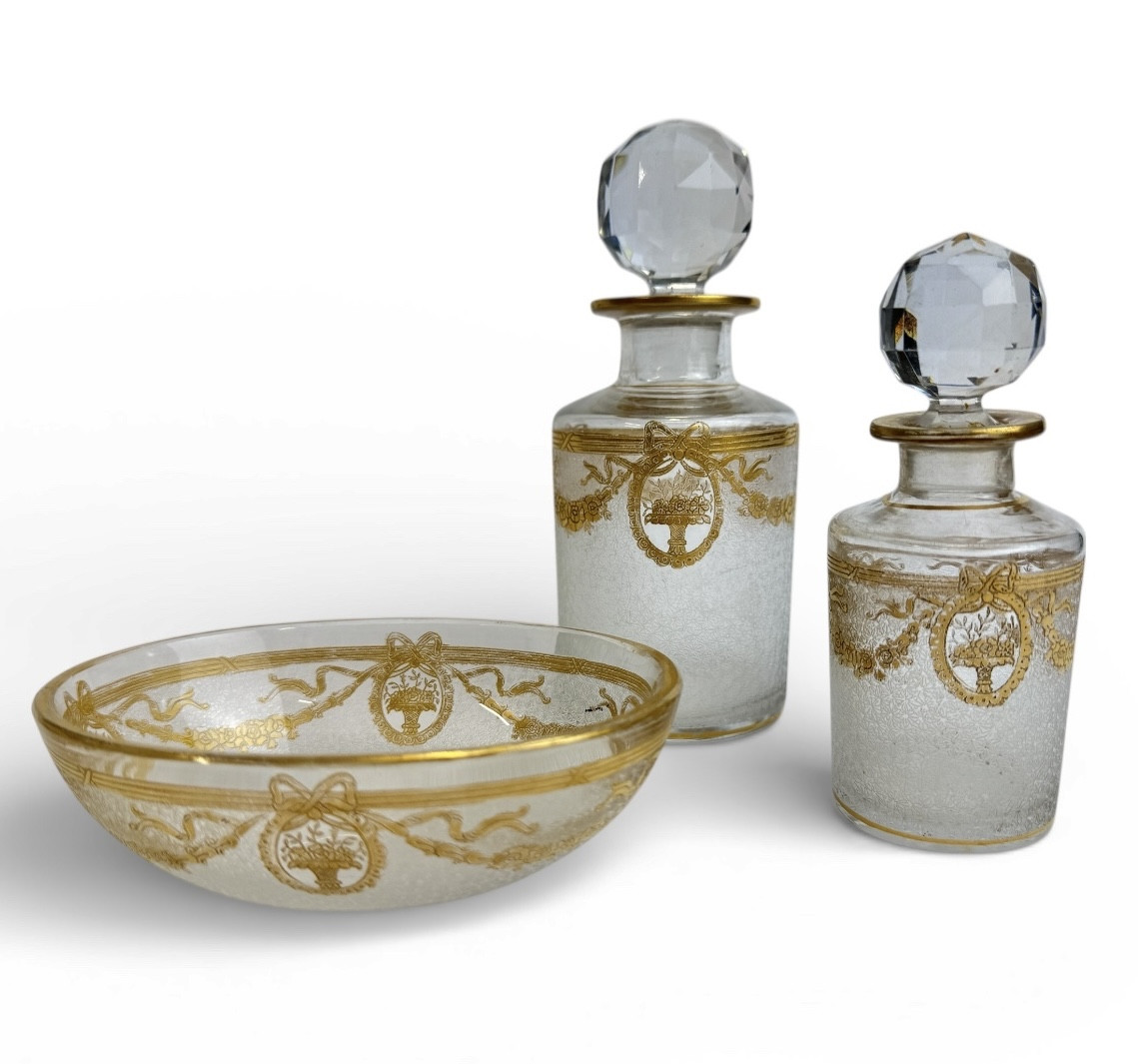 Saint Louis - Empire Style Crystal Toilet Set