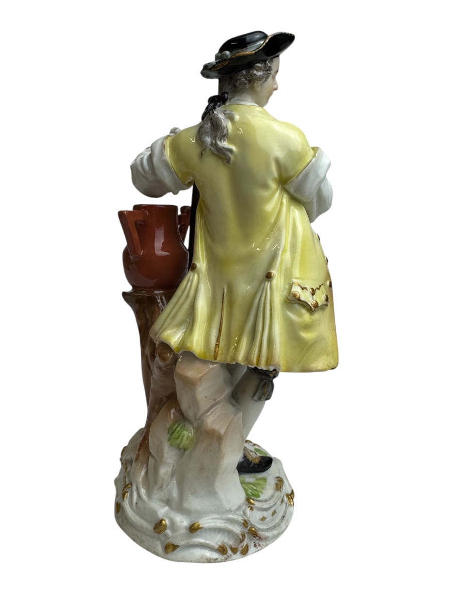 Meissen - Figure en porcelaine d’un jardinier -photo-3