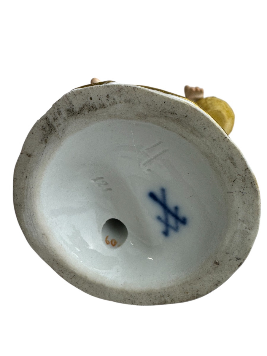 Meissen - Figurine en porcelaine représentant une jeune jardinière-photo-5