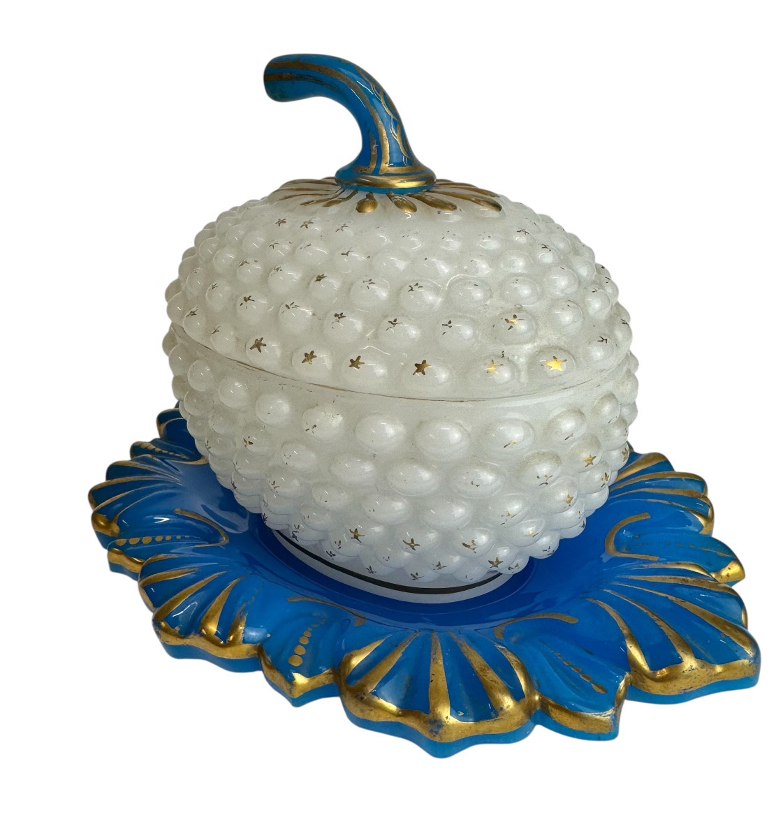 Baccarat - Sucrier en opaline modèle « ananas»-photo-4