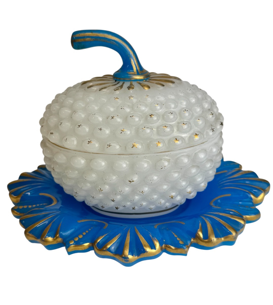 Baccarat - Sucrier en opaline modèle « ananas»-photo-2