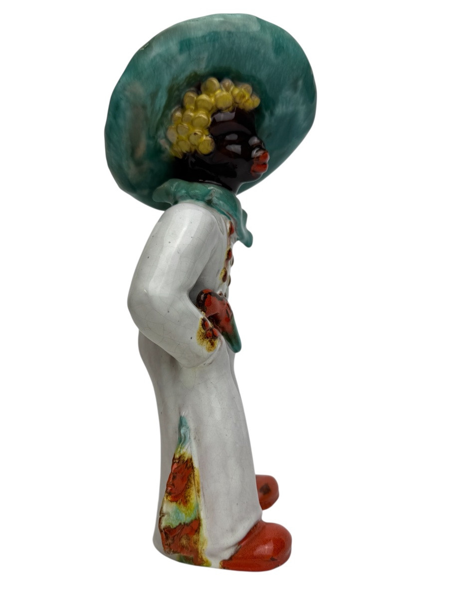 Mária Ráhmer - Art Deco Ceramic Figurine, Mexican Boy. -photo-3