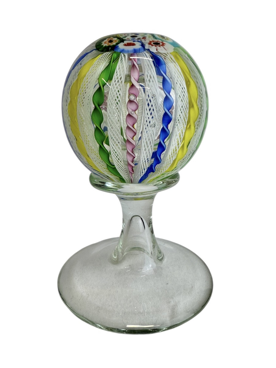 Sulfide Ball Paperweight On Stand