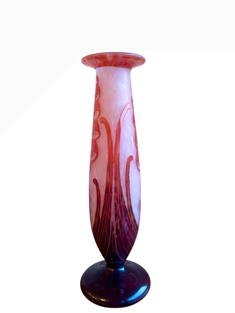 Le Verre Français - Vase à décor des Digitales-photo-2