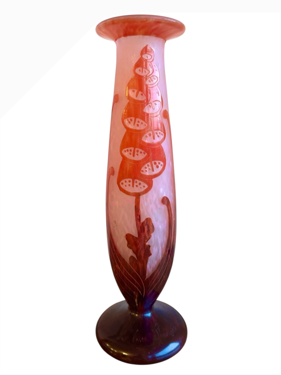 Le Verre Français - Vase à décor des Digitales-photo-3
