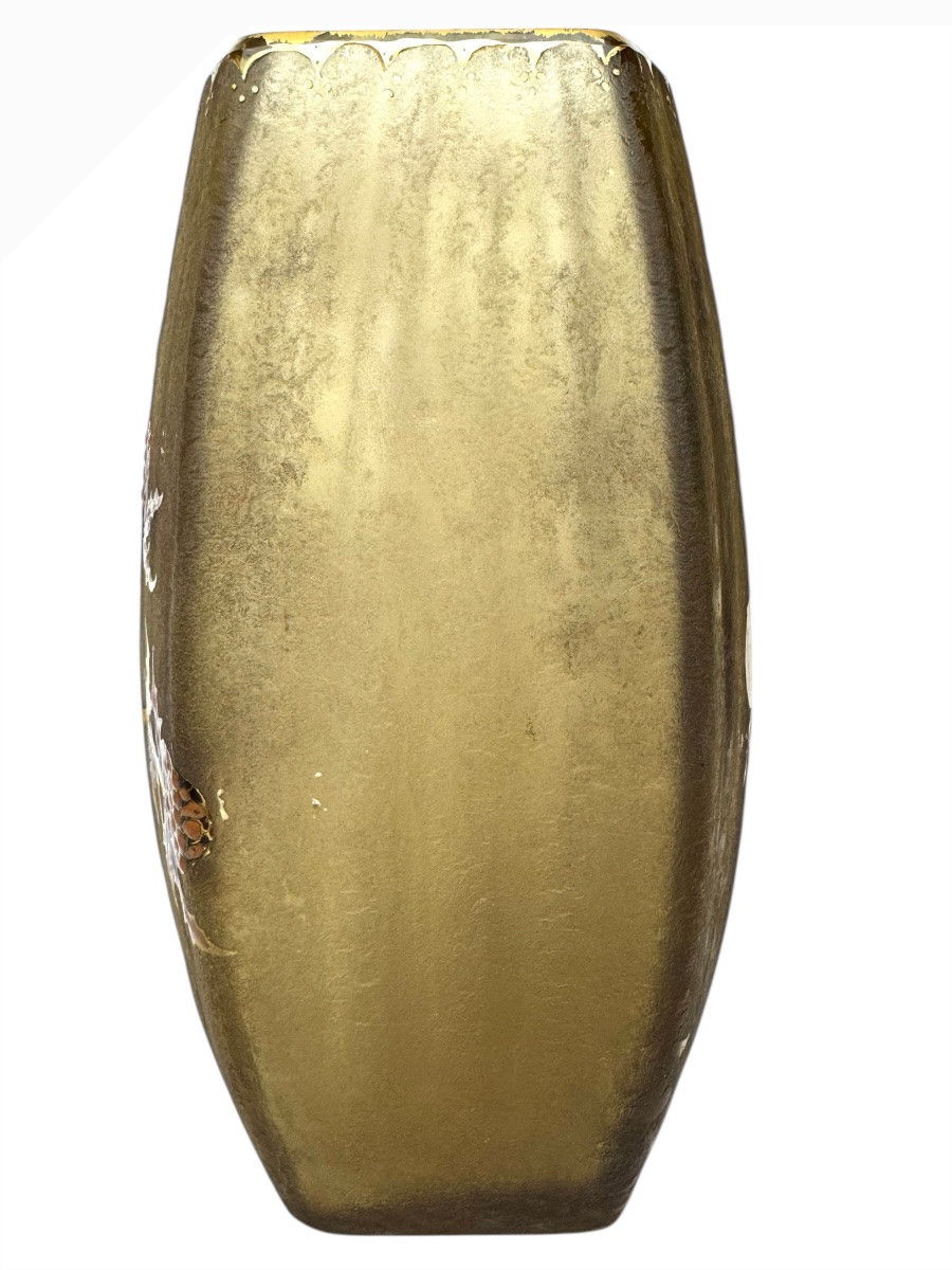 Gallé, Vase With Enameled Thistle Decoration (1890-1894)-photo-3