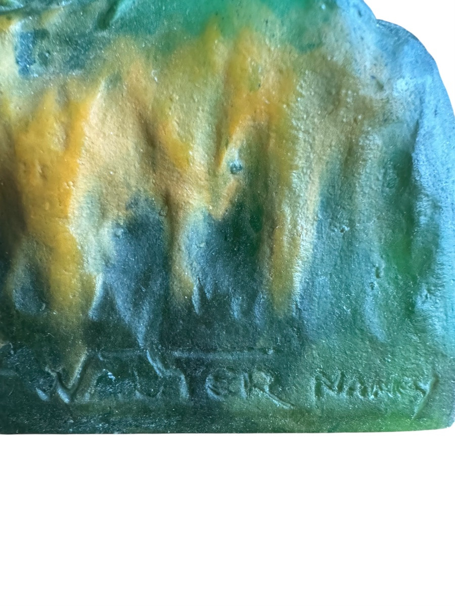 Amalric Walter And Henri Berger - Paperweight With Frog Decoration-photo-3