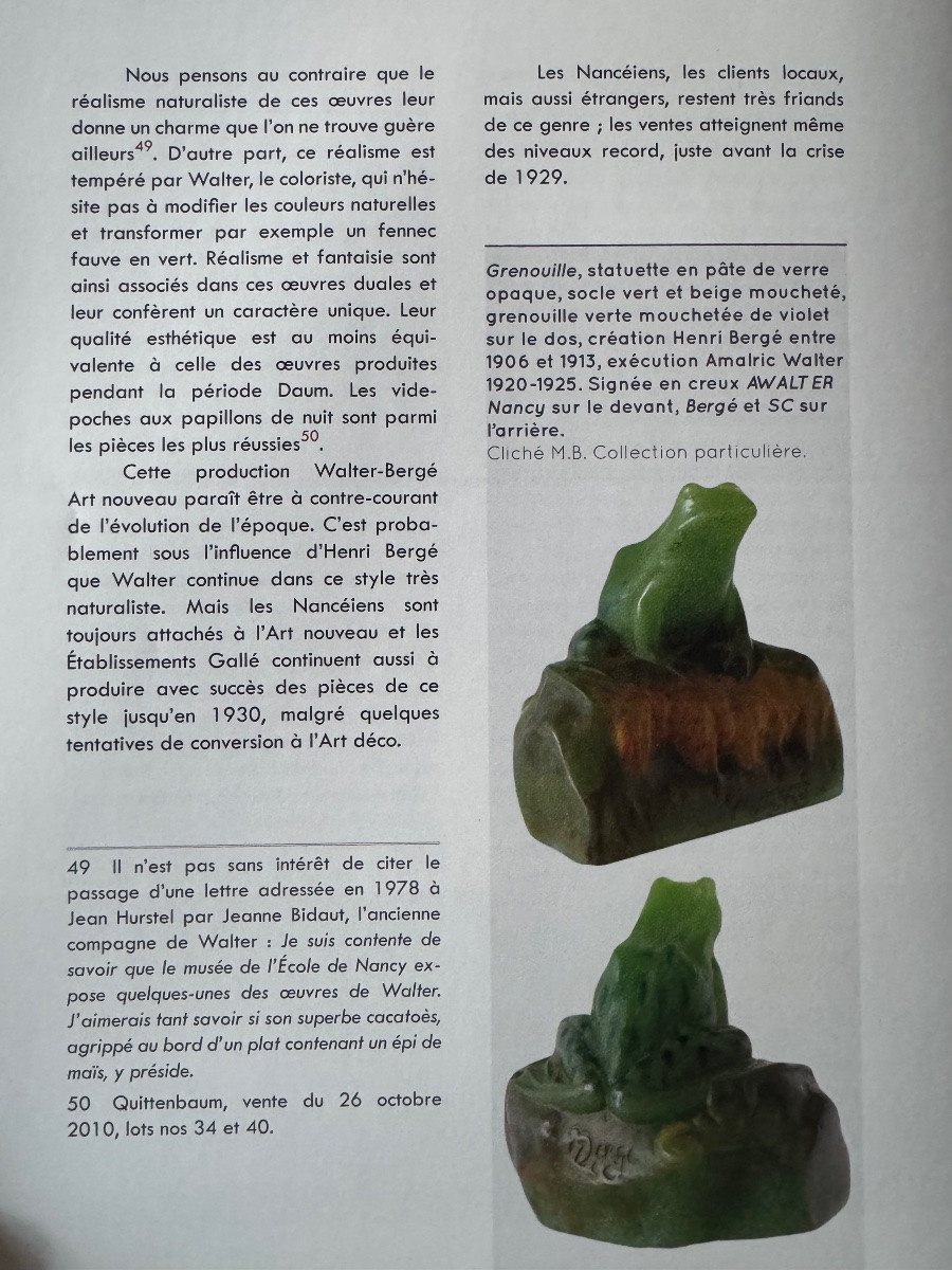 Amalric Walter And Henri Berger - Paperweight With Frog Decoration-photo-7