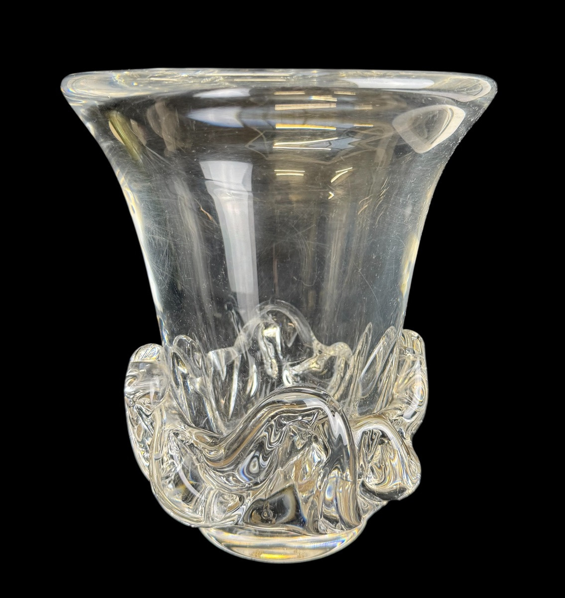 Daum Nancy France - Sorcy Crystal Vase -photo-3