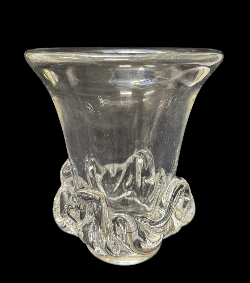 Daum Nancy France - Sorcy Crystal Vase -photo-4