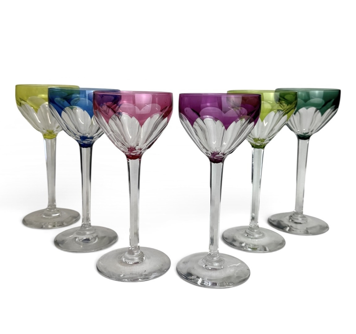 Suite de 6 verres à vin en cristal-photo-4